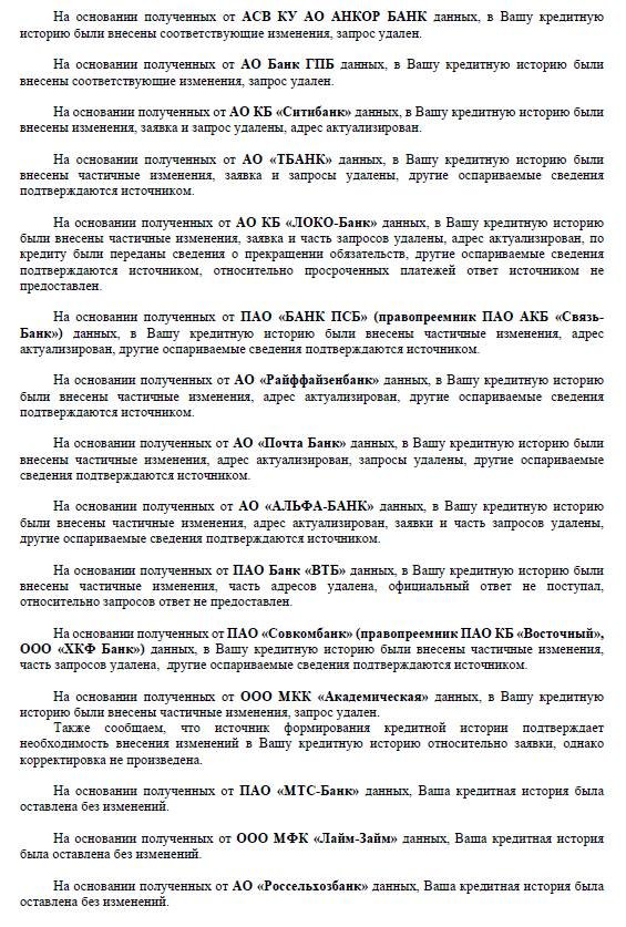 Ошибки в КИ после банкротства (БФЛ)